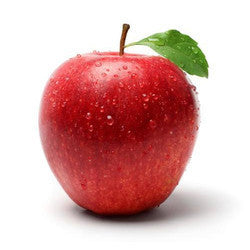 A crisp red apple